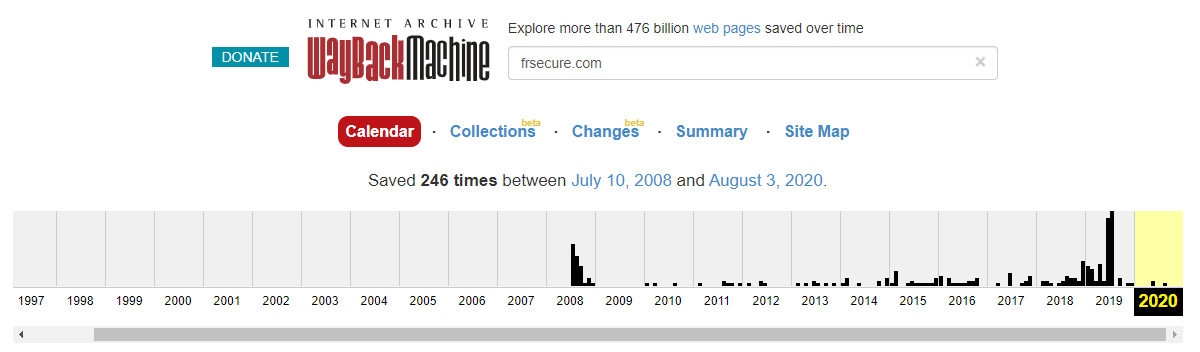 frescure.com archive.org history