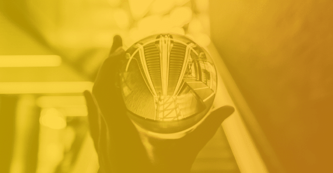 crystal ball in hand for making predictions