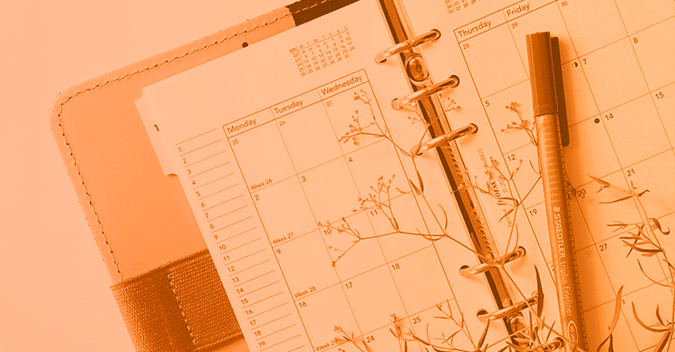 calendar with sharpie and plant cybersecurity month