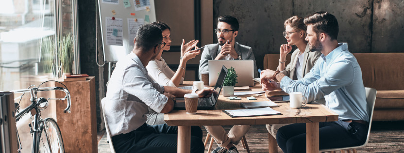 team around table