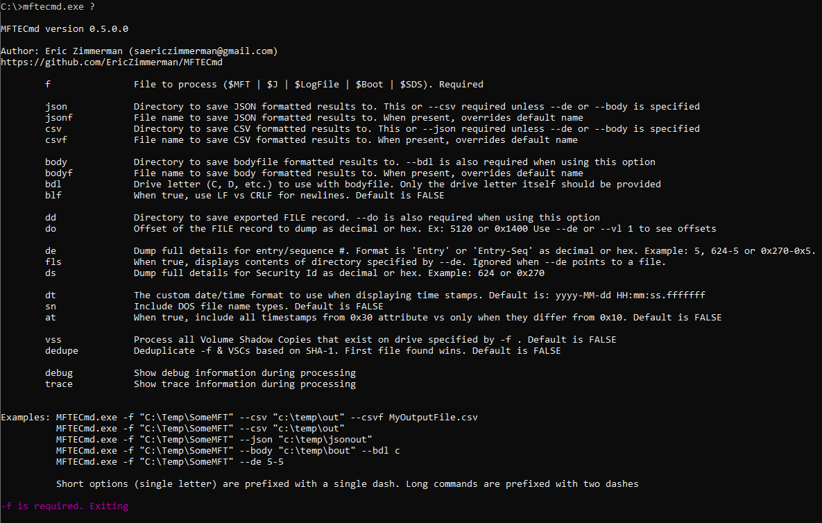 file system forensic analysis command prompt