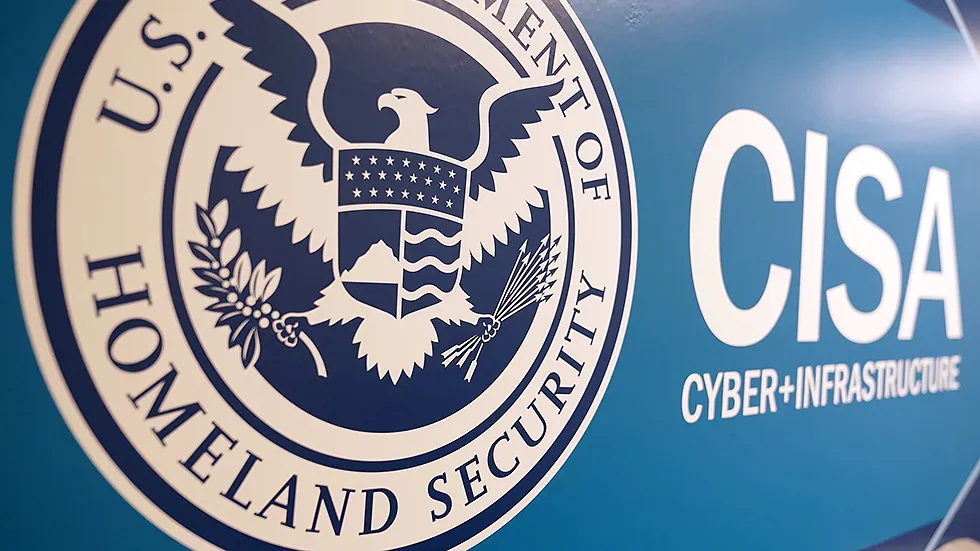 CISA banner showing the Department of Homeland Security seal